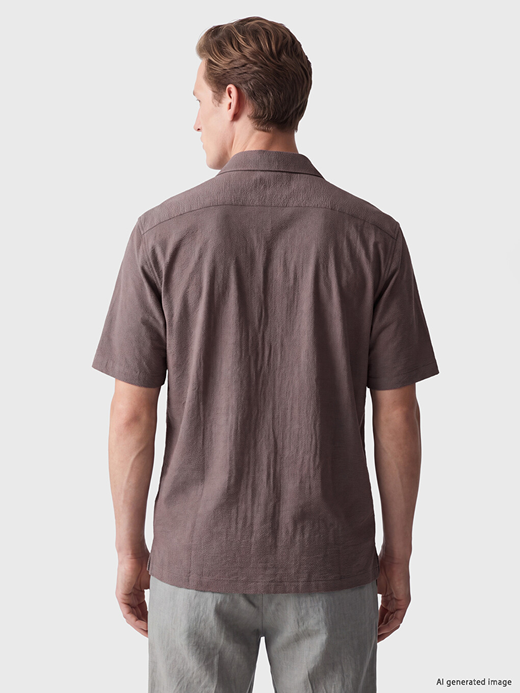 Loose Fit Linen Blend Men's Shirt-3