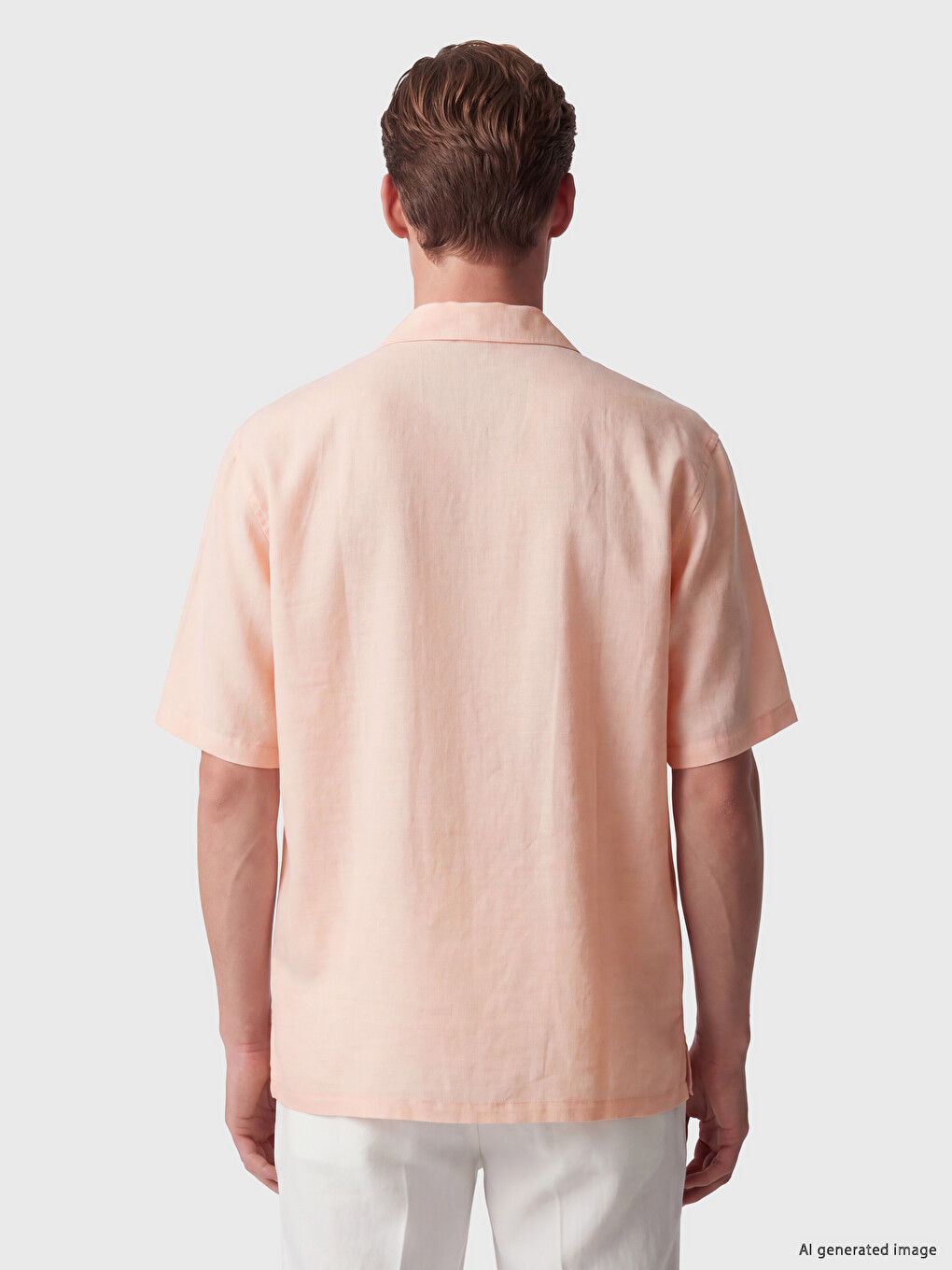 Loose Fit Linen Blend Men's Shirt-3