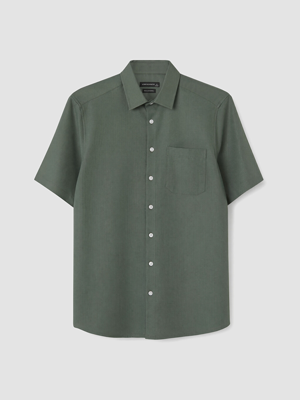 Yeşil Regular Fit Armürlü Erkek Gömlek