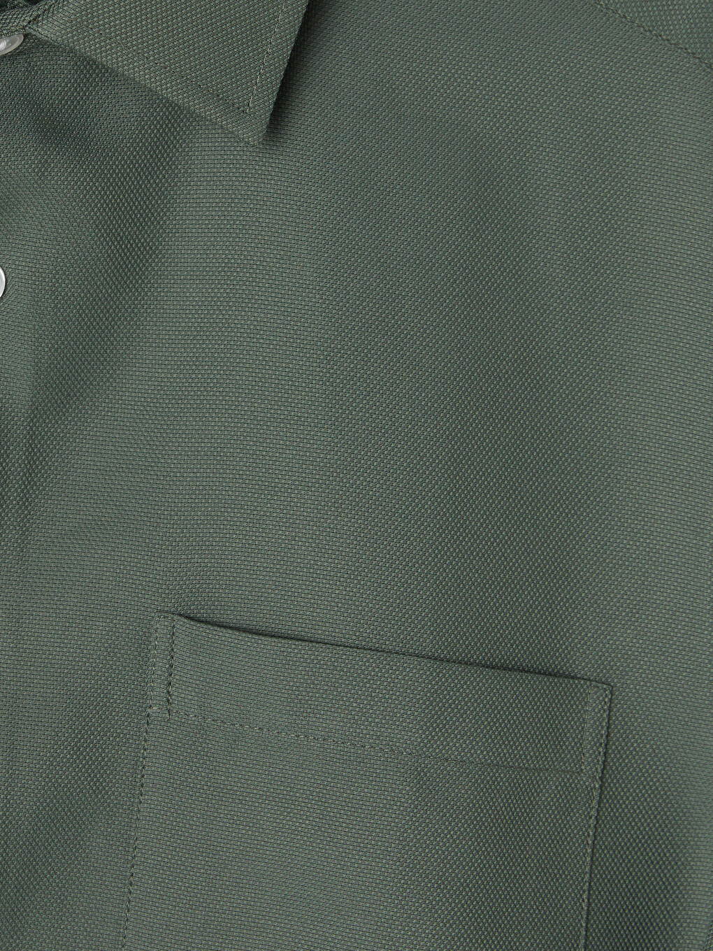 Yeşil Regular Fit Armürlü Erkek Gömlek-1