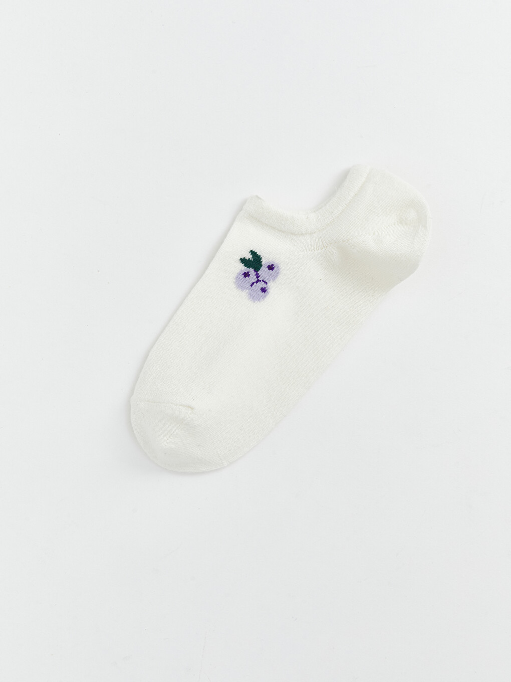 Woman Ecru Trainer Socks-1