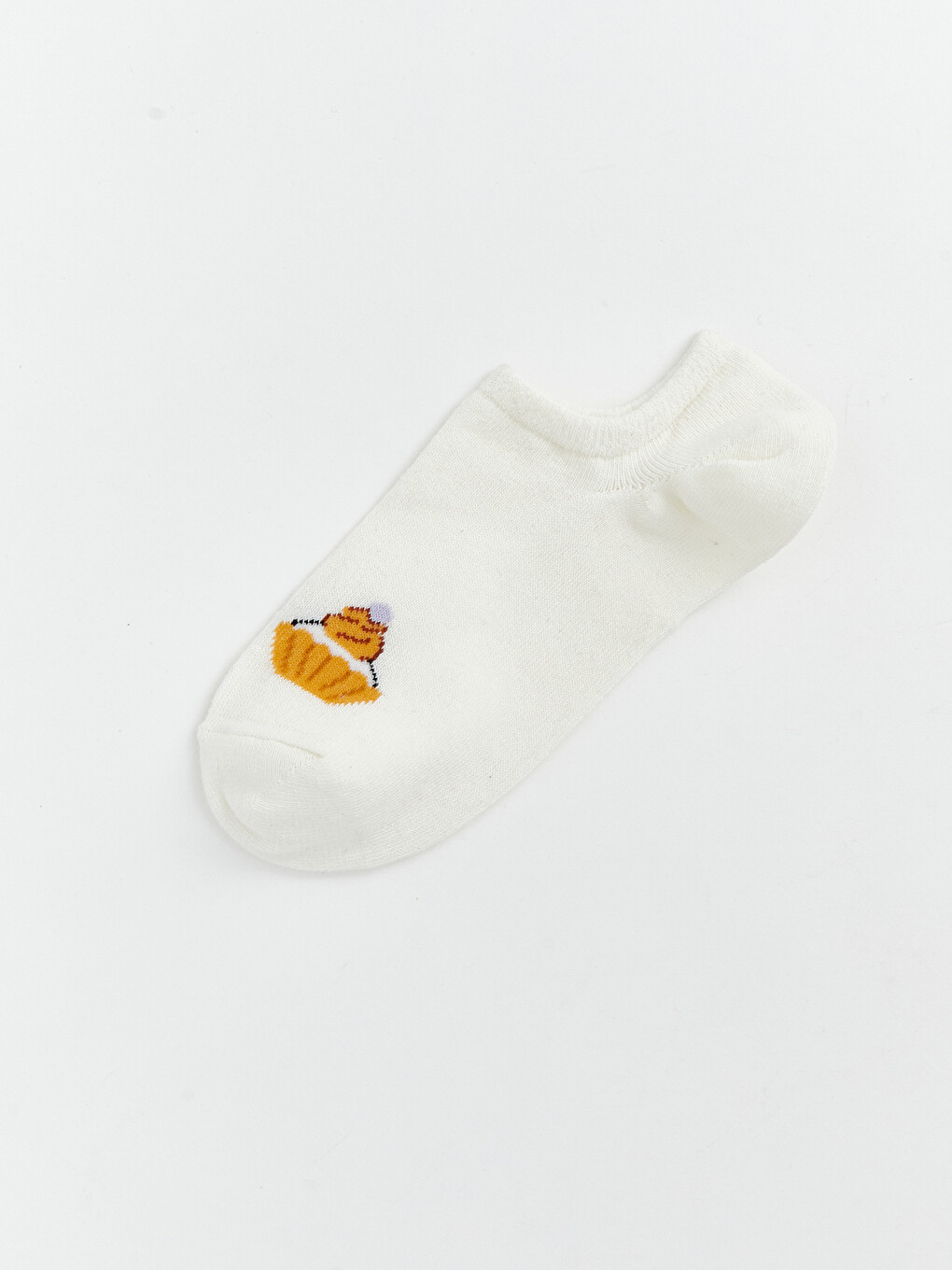Woman Ecru Trainer Socks-5