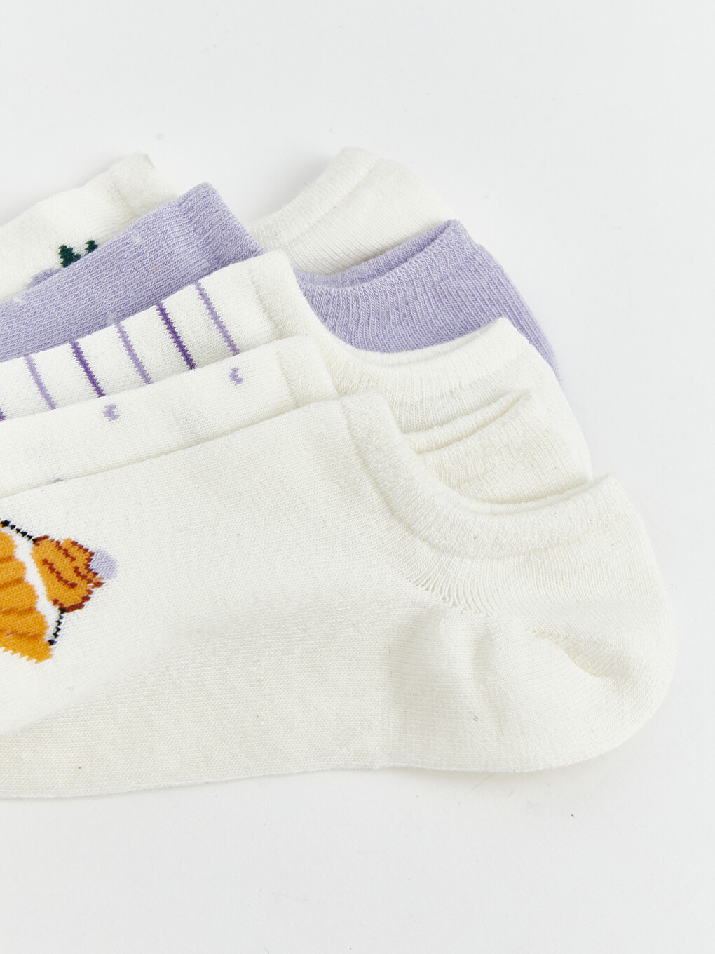 Woman Ecru Trainer Socks-6