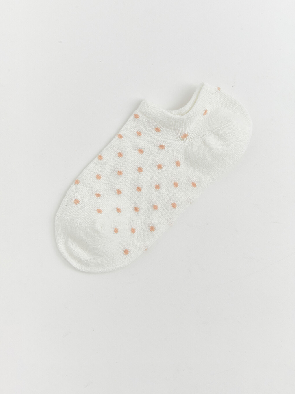 Ekru Desenli Kadın Sneaker Çorap 5'li-1
