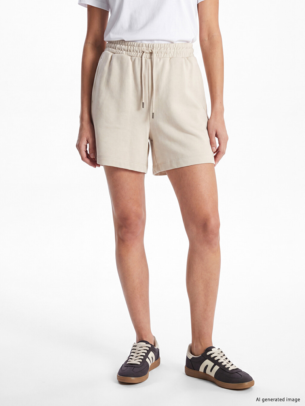 Elastic Waist Women's Shorts-1
