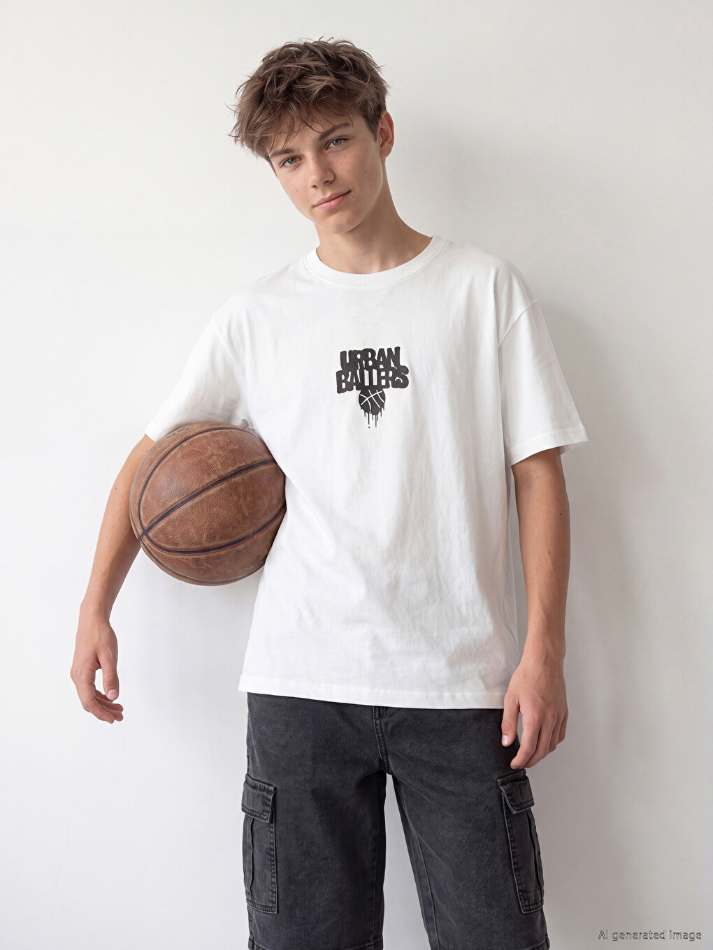 Crew Neck Printed Boys' T-shirt-1