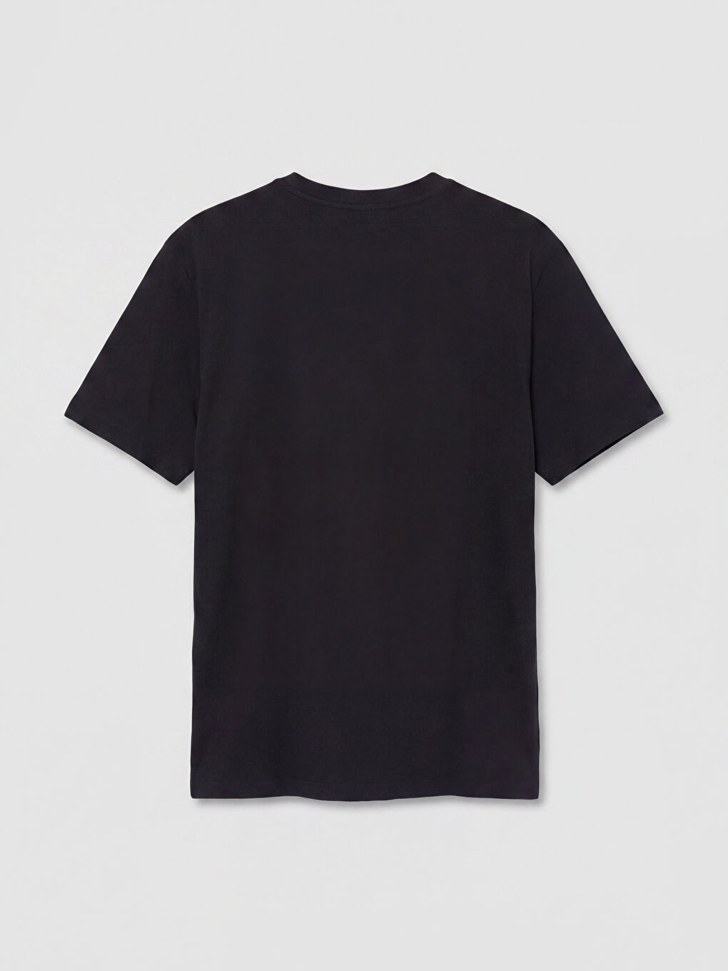 Siyah Bisiklet Yaka Atatürk Baskılı Erkek Tişört-1