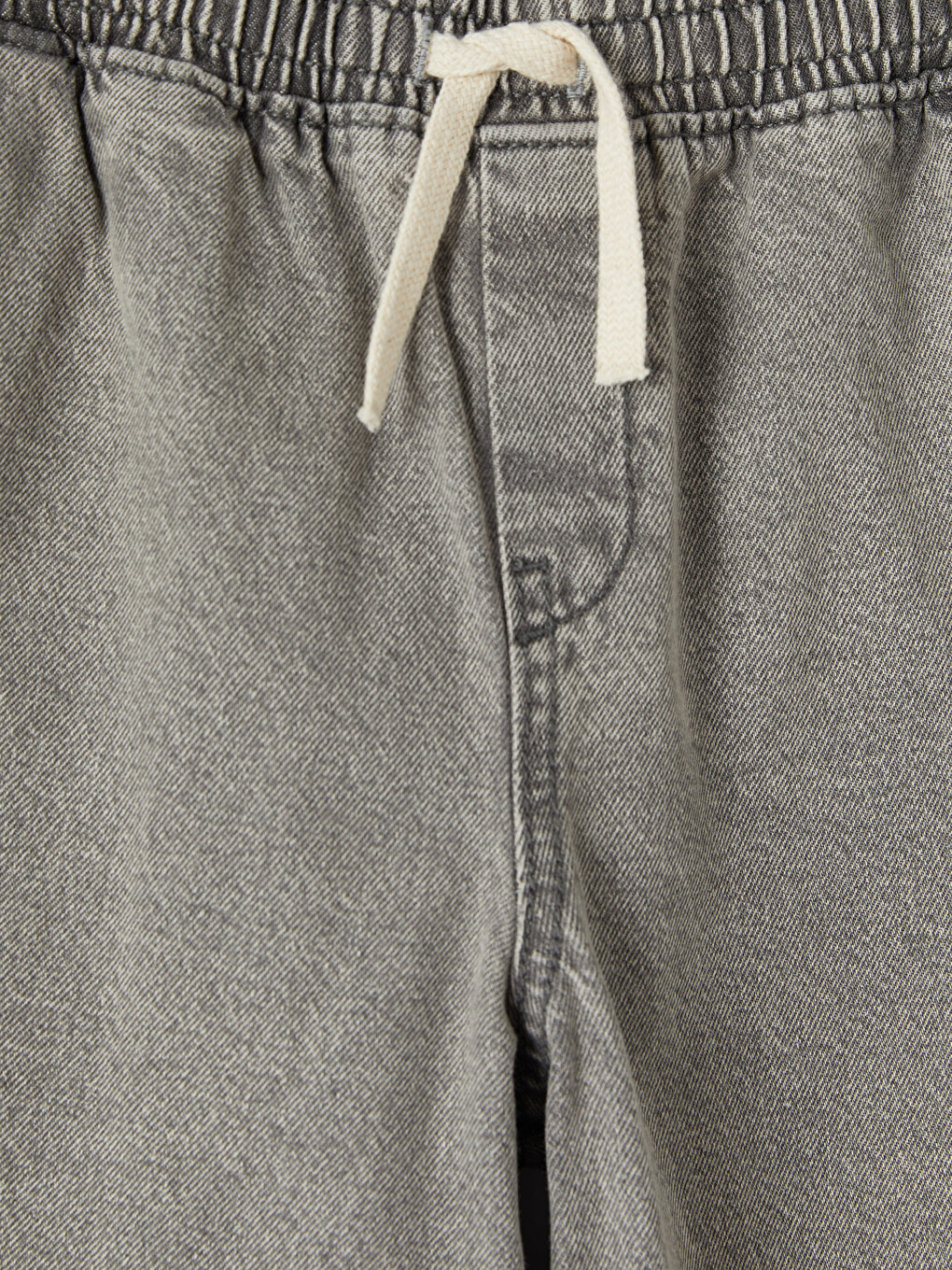 Boy Grey Denim Shorts-1