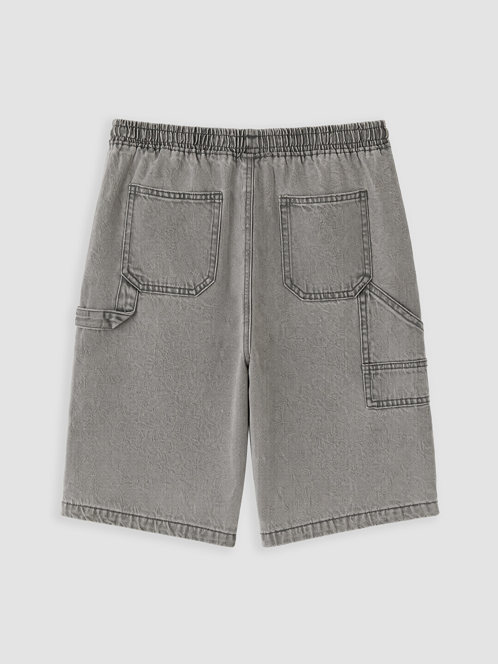 Boy Grey Denim Shorts-2