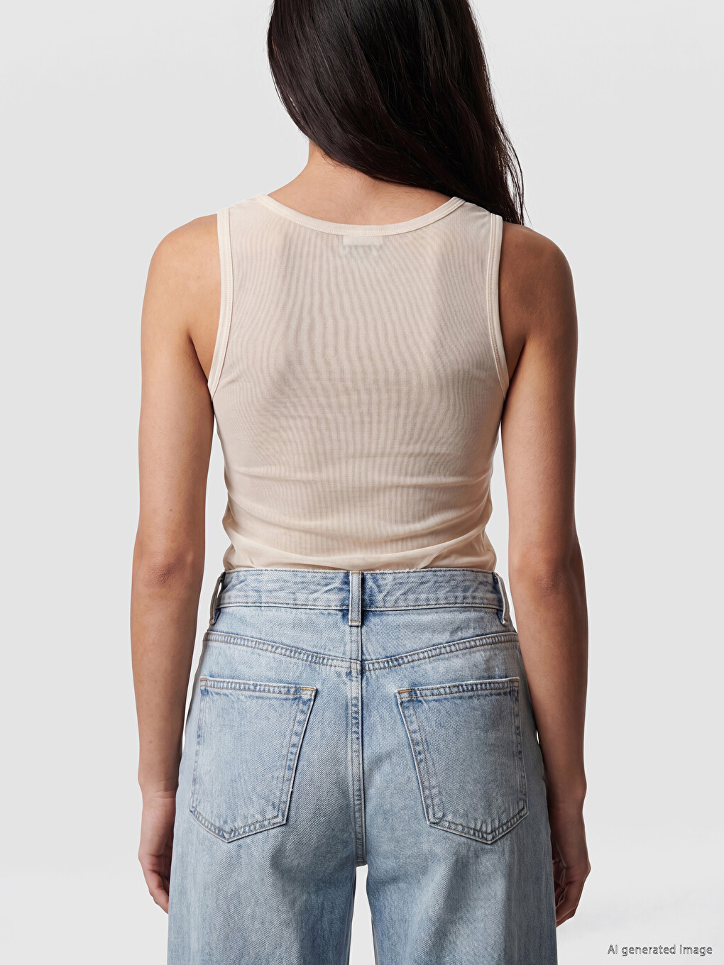 V Neck Stitch Detailed Women's Tank Top-3