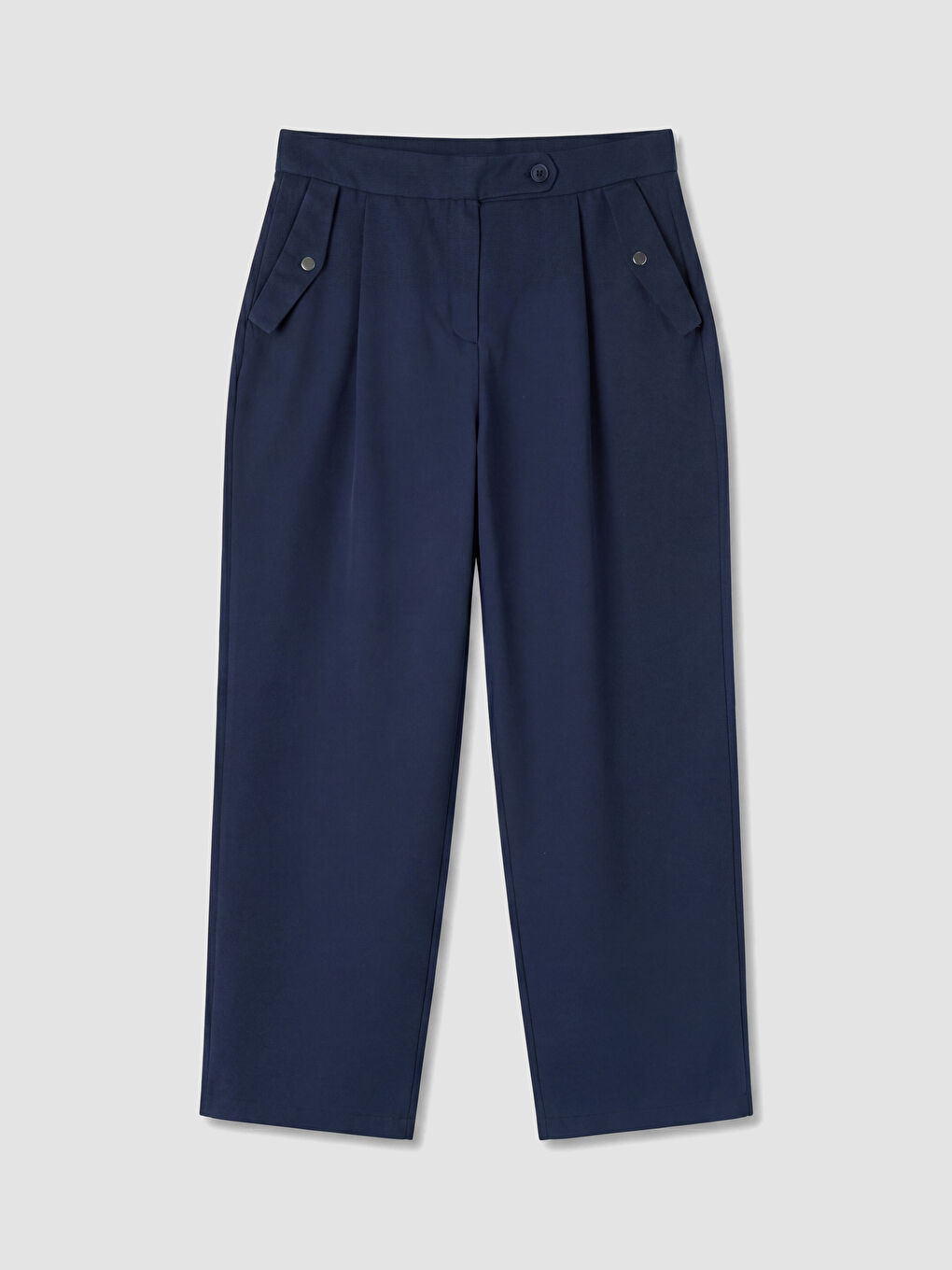 Lacivert Loose Fit Pileli Erkek Pantolon-4