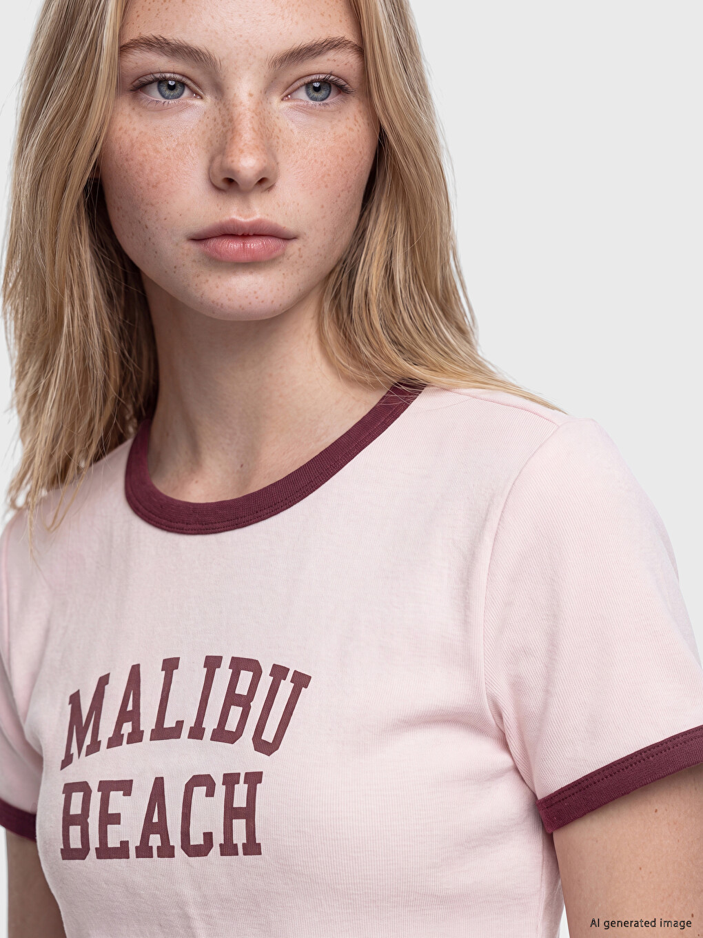Crew Neck Malibu Printed Women's T-shirt-2
