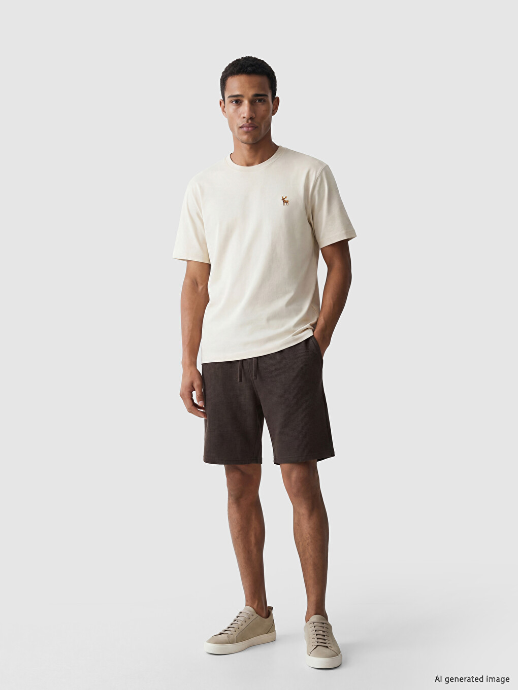 Crew Neck Embroidered Men's T-Shirt-1