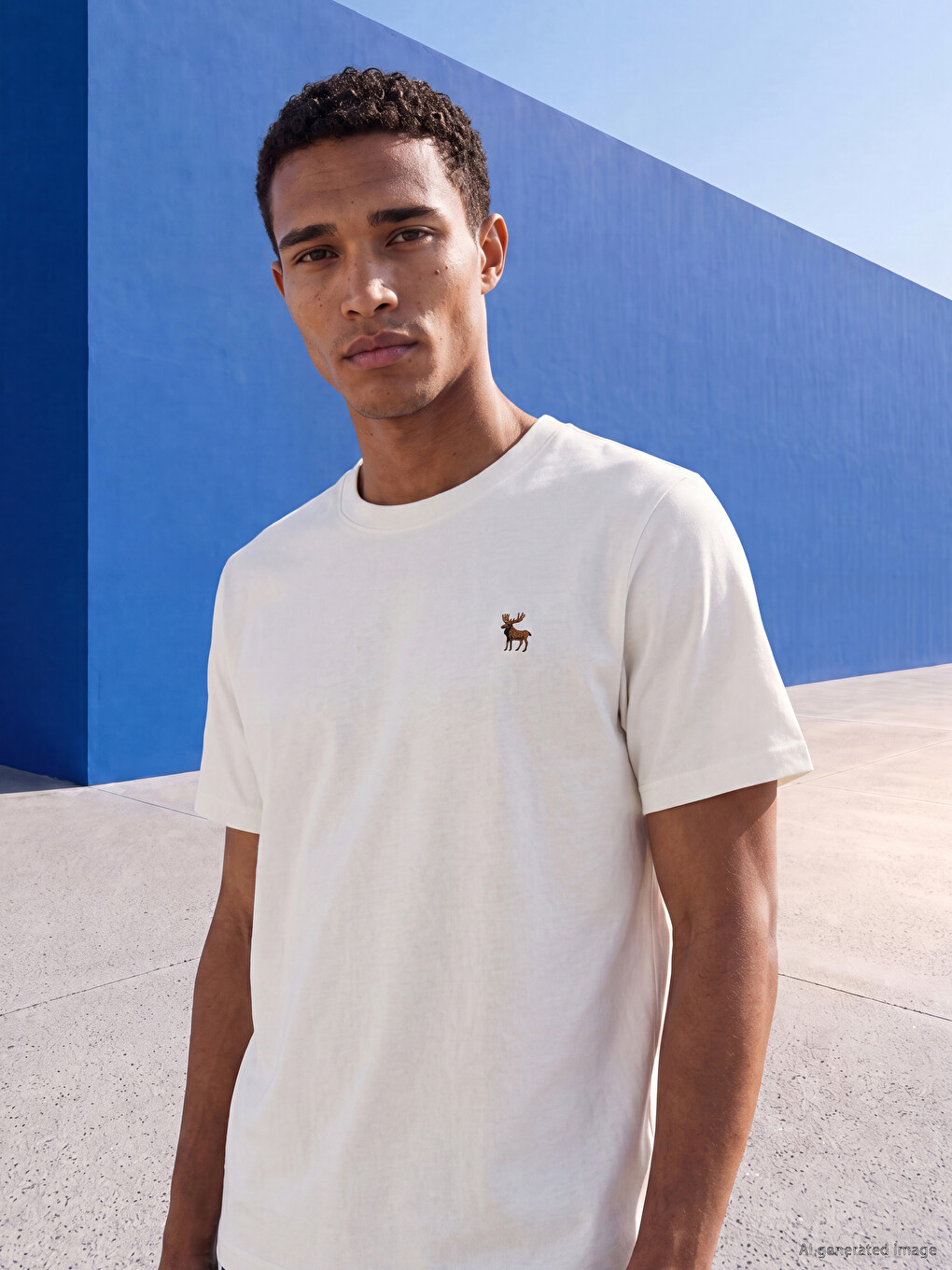 Crew Neck Embroidered Men's T-shirt