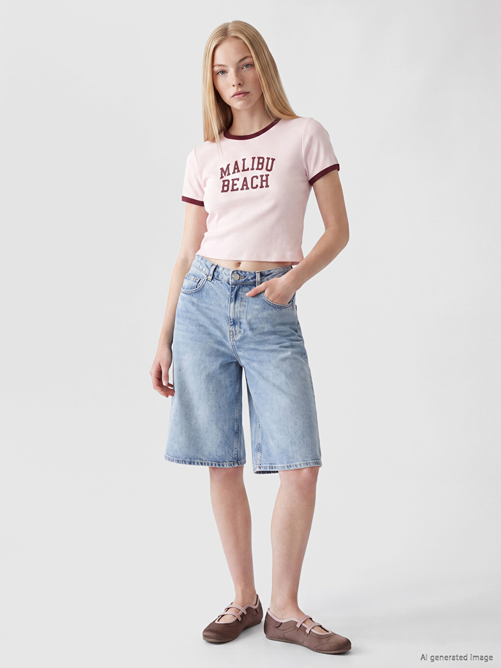 Frau Rosa Bauchfreies Top-1