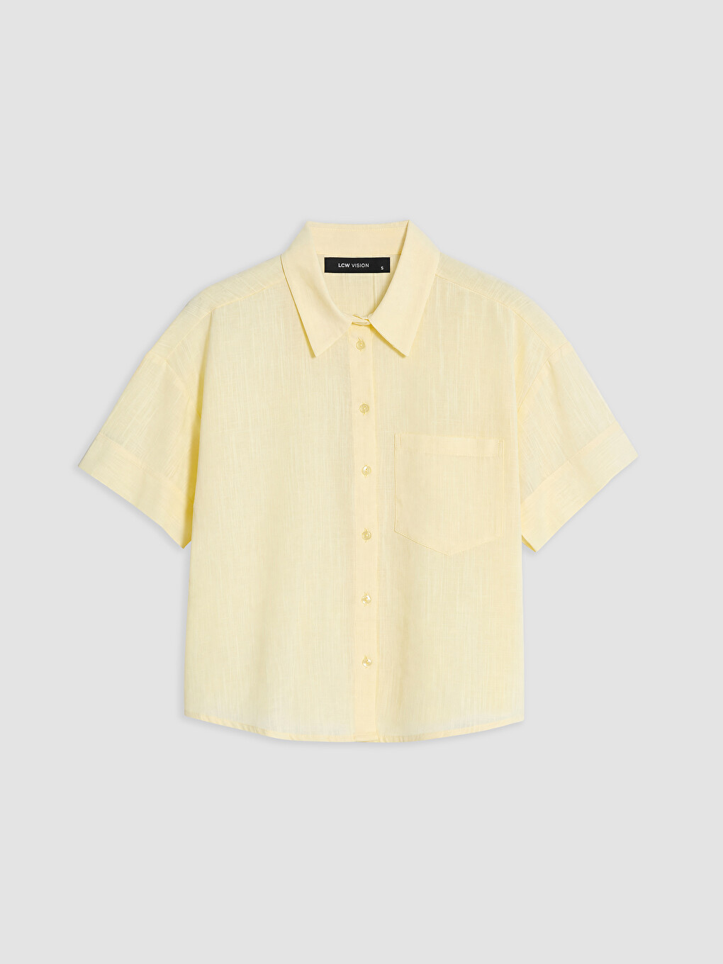 Sarı Oversize Poplin Kadın Gömlek