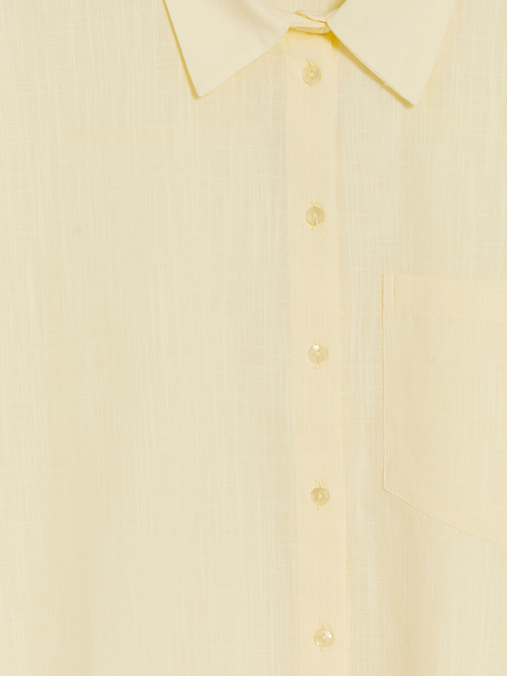 Sarı Oversize Poplin Kadın Gömlek-2