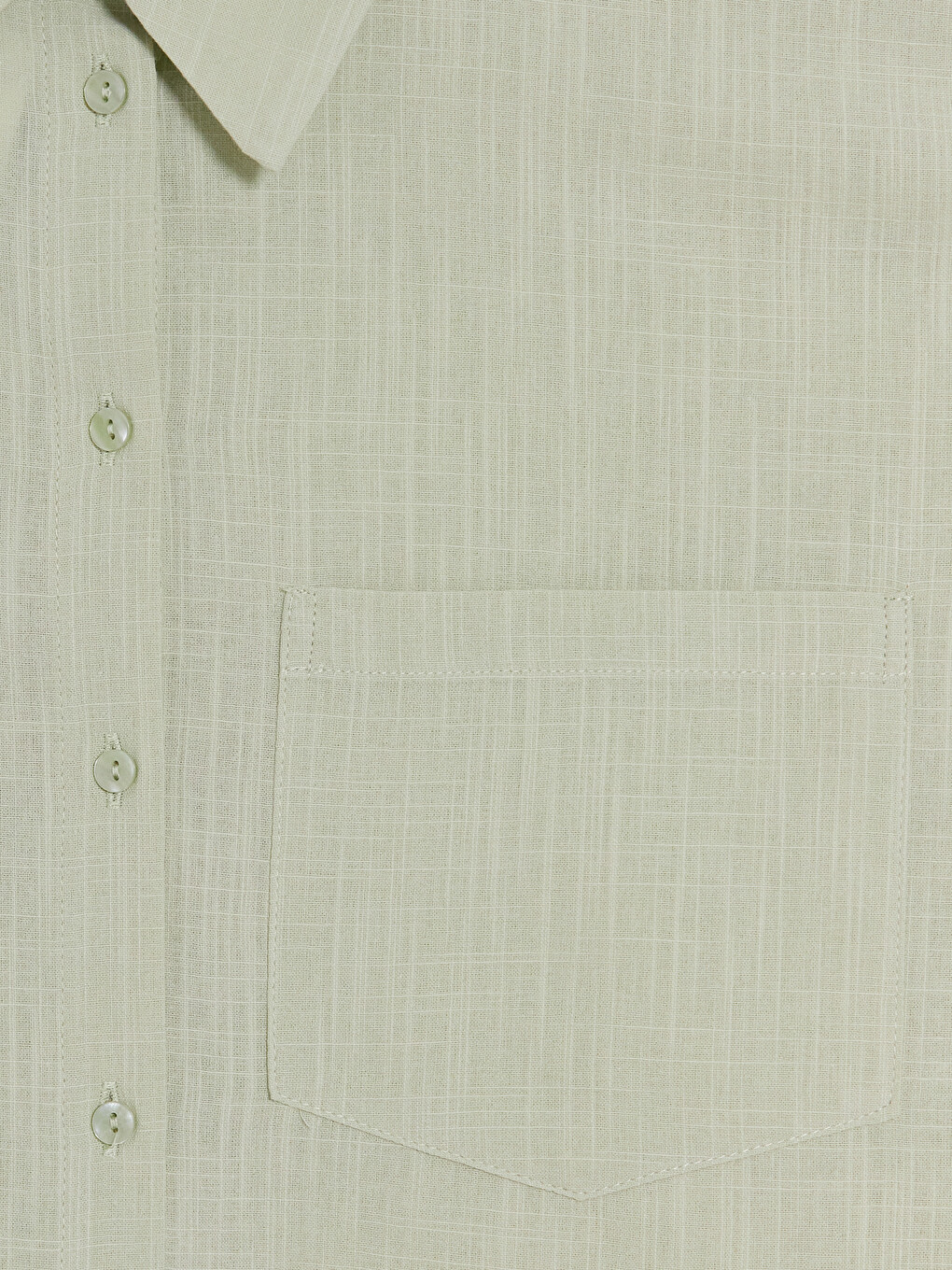 Yeşil Oversize Poplin Kadın Gömlek-1
