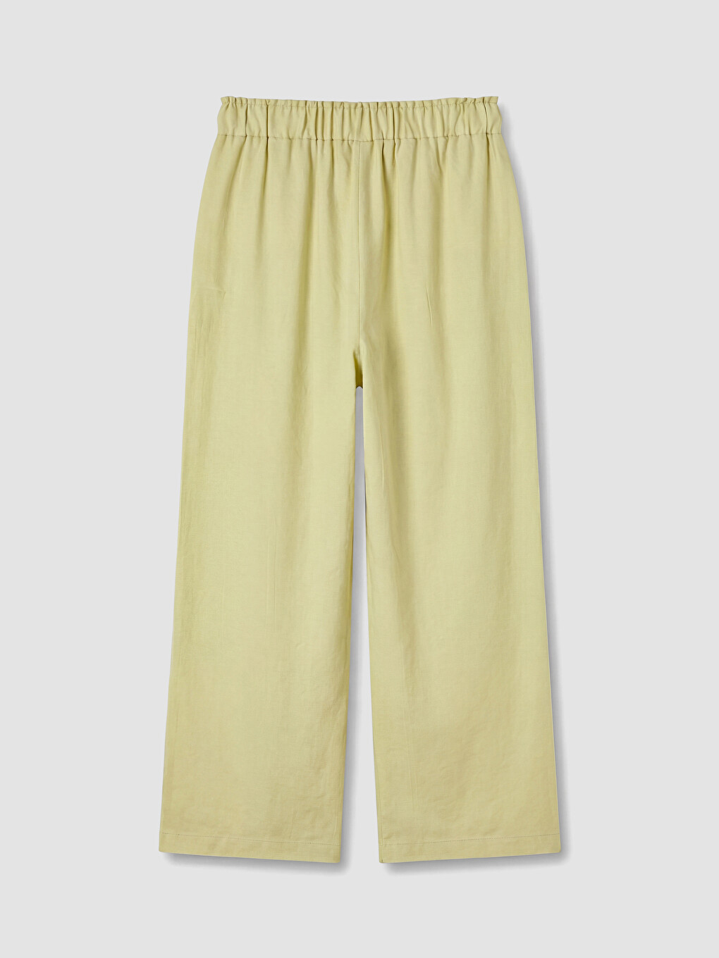 Sarı Beli Lastikli Modal Karışımlı Kadın Pantolon-2