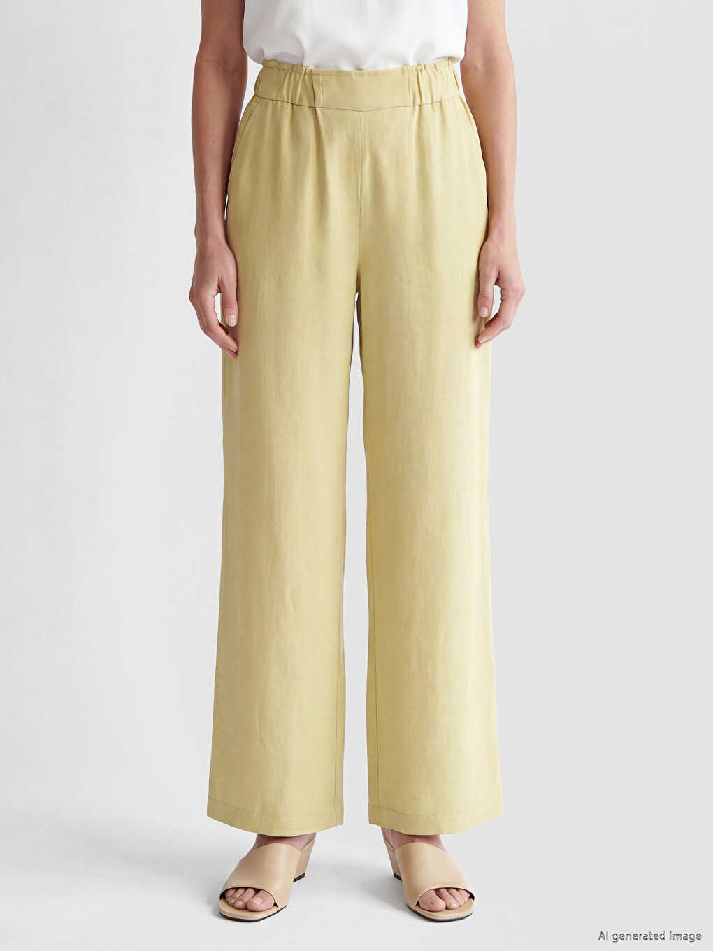 Elastic Waist Modal Blend Women's Trousers-1