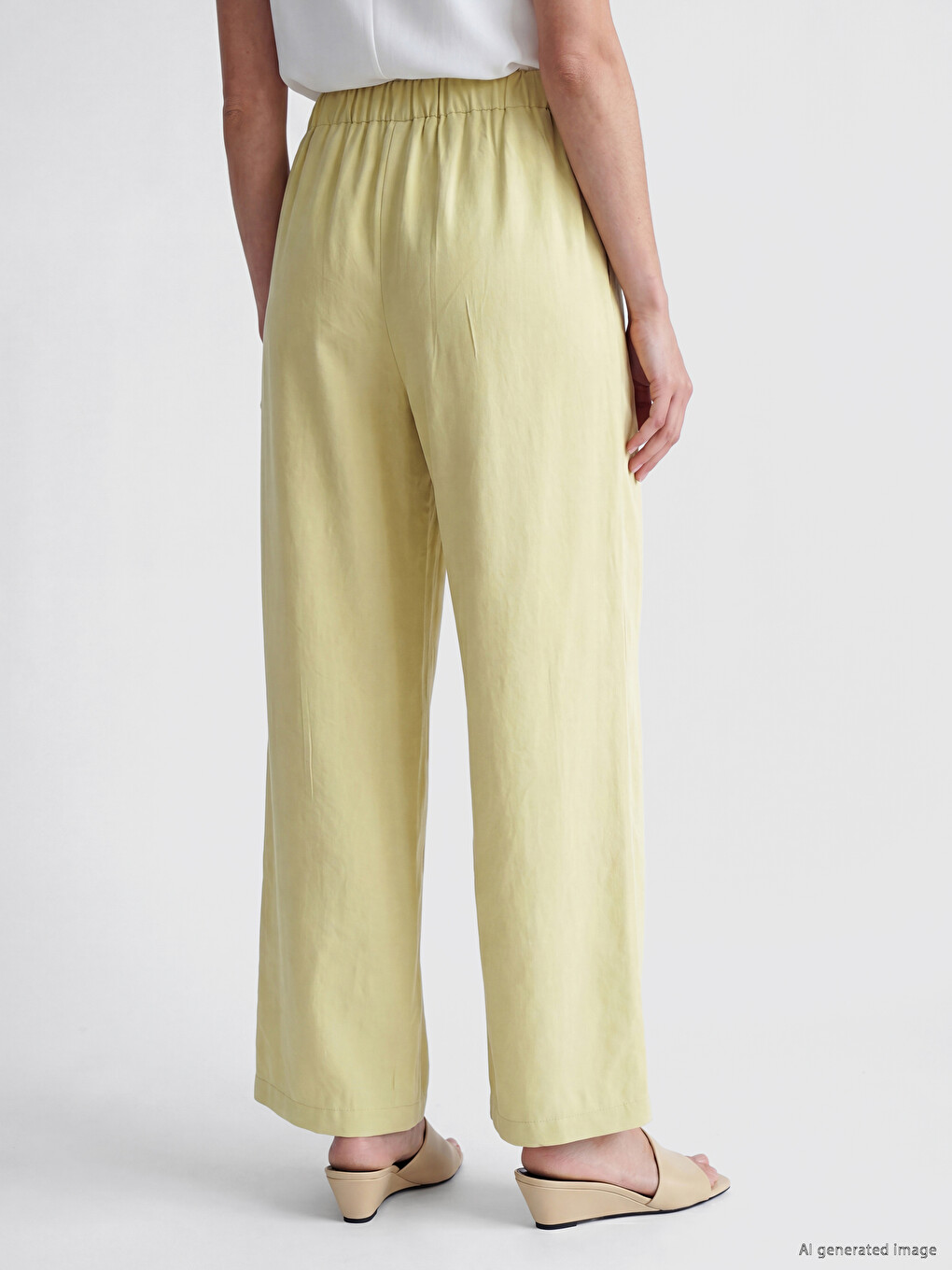 Elastic Waist Modal Blend Women's Trousers-3