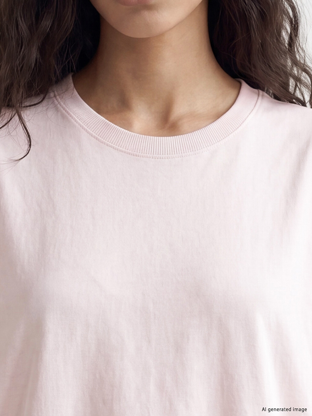 Oversize 100% Baumwolle Damen T-Shirt-2