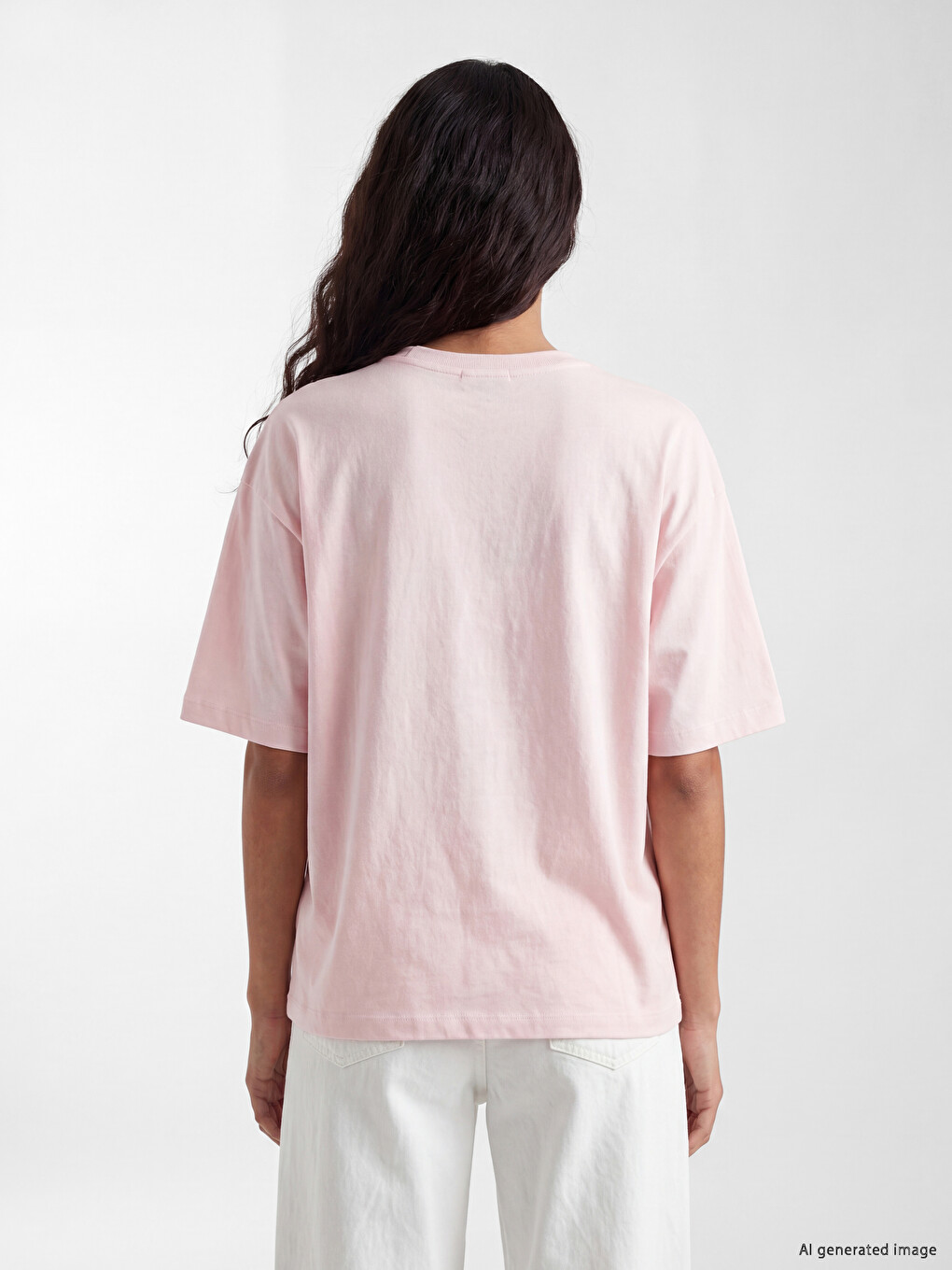 Oversize 100% Baumwolle Damen T-Shirt-3