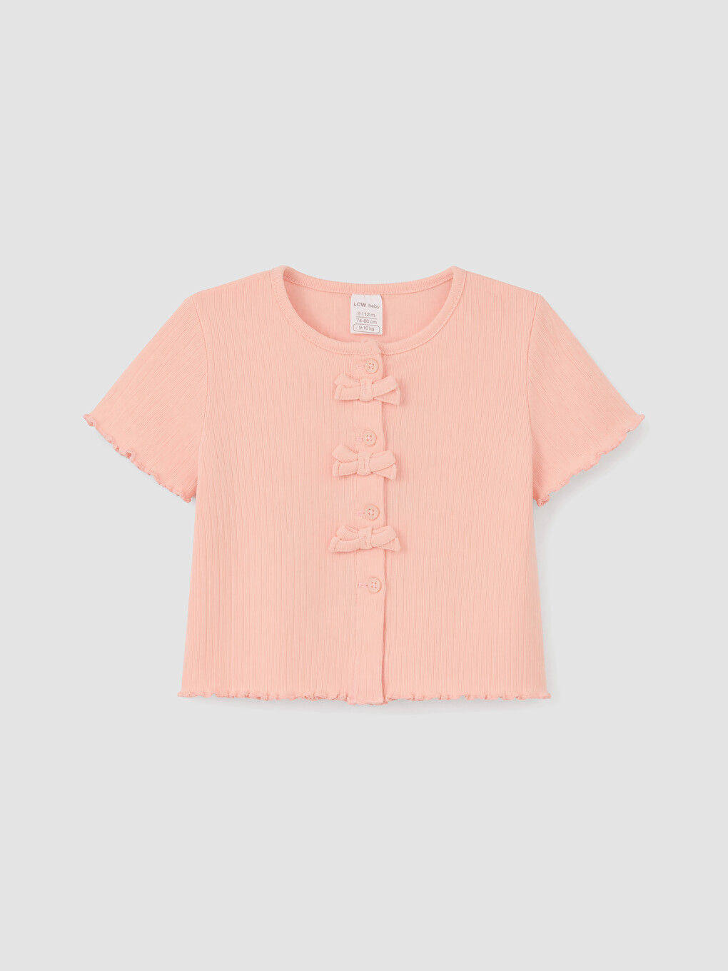 Pembe Fiyonk Detaylı Kız Bebek Takım-1