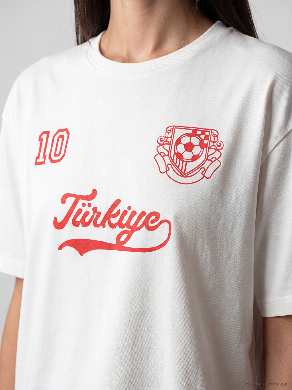 Turkey Printed Oversize Women's T-Shirt-2