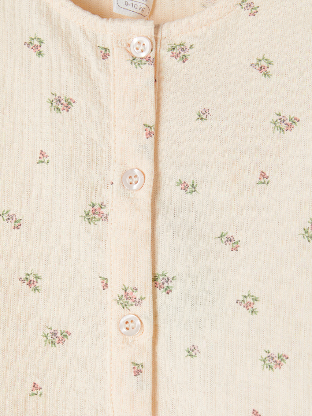 Pembe Çiçekli Kız Bebek Pijama Takımı-2