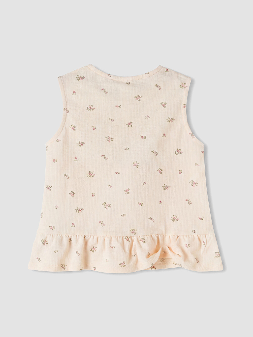 Pembe Çiçekli Kız Bebek Pijama Takımı-3