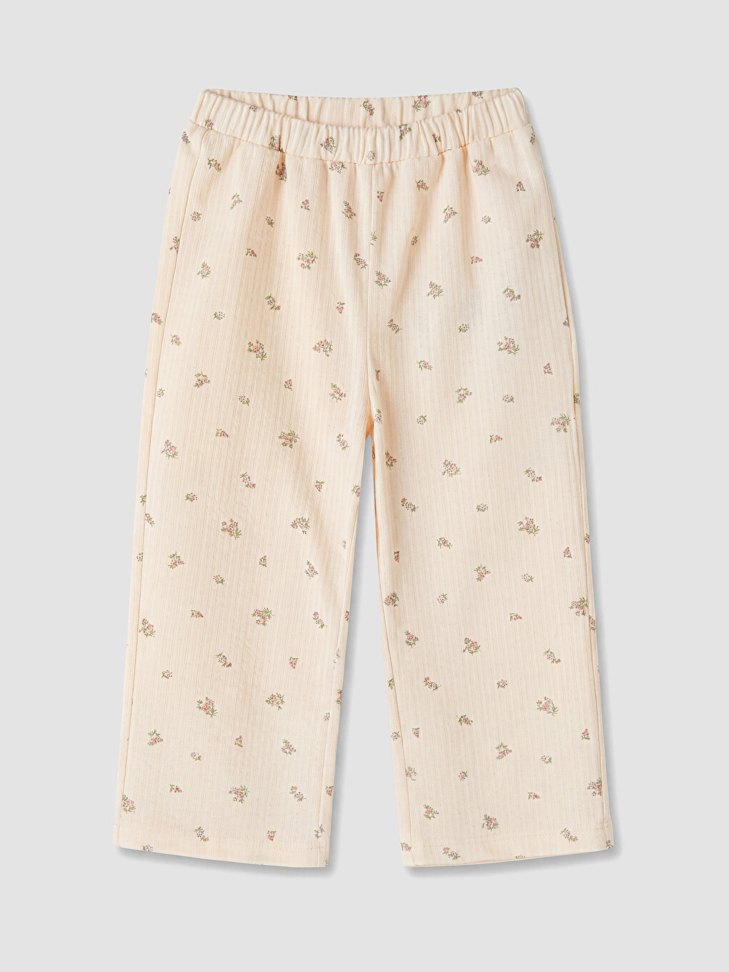 Pembe Çiçekli Kız Bebek Pijama Takımı-4