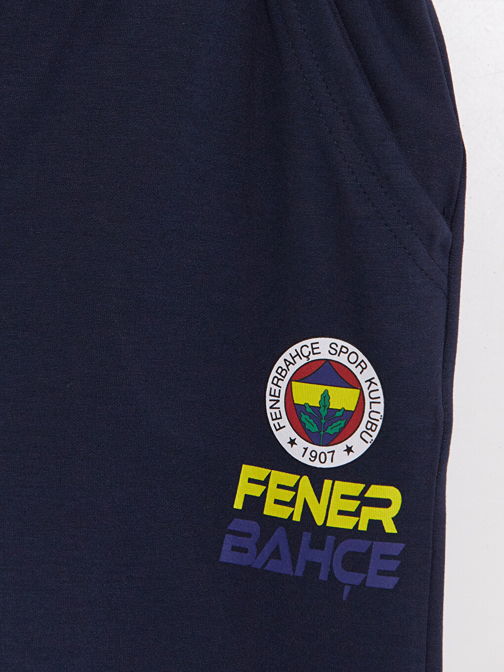 Lacivert Fenerbahçe Baskılı Erkek Çocuk Soft Touch Şort-1