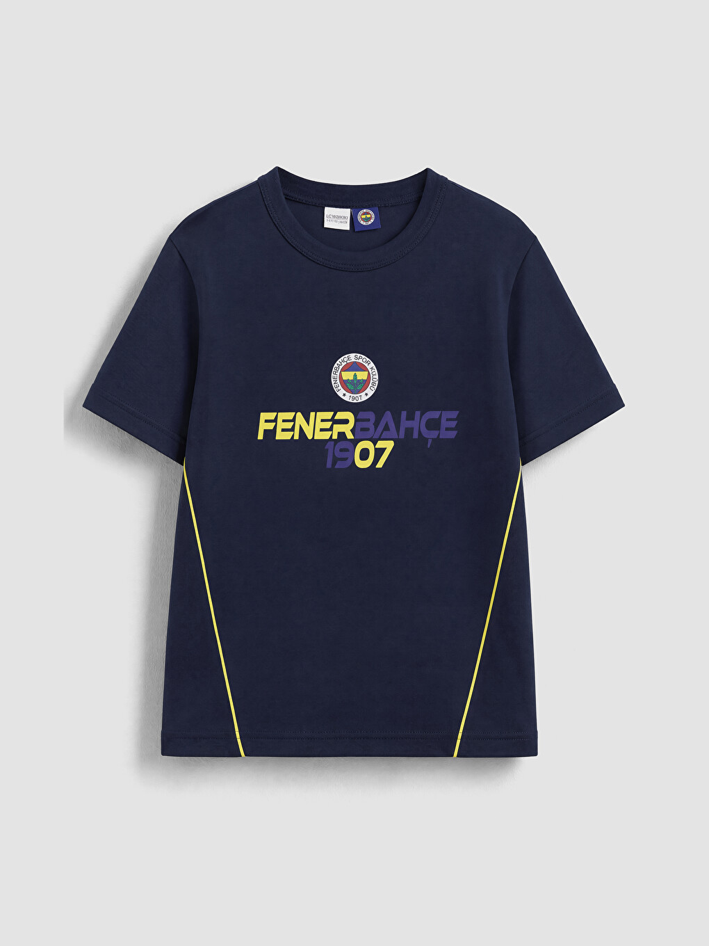 Lacivert Fenerbahçe Baskılı Erkek Çocuk Soft Touch Tişört