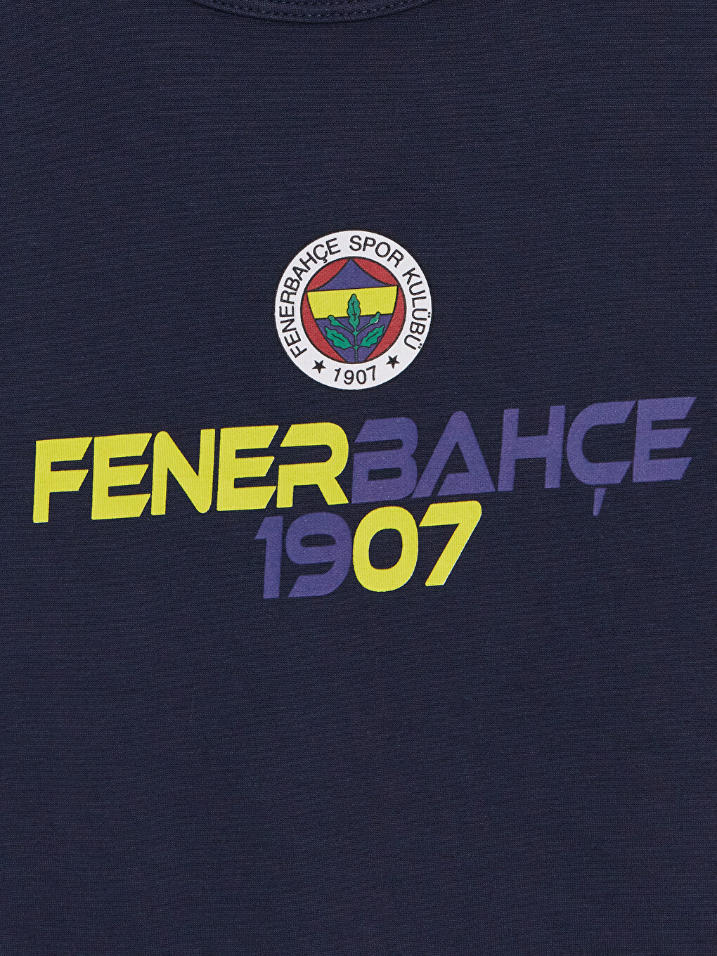 Lacivert Fenerbahçe Baskılı Erkek Çocuk Soft Touch Tişört-1