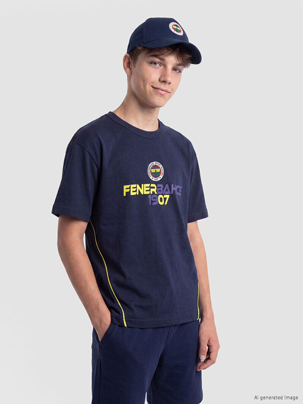 Футболка Для Мальчиков Fenerbahçe С Принтом, Мягкая На Ощупь