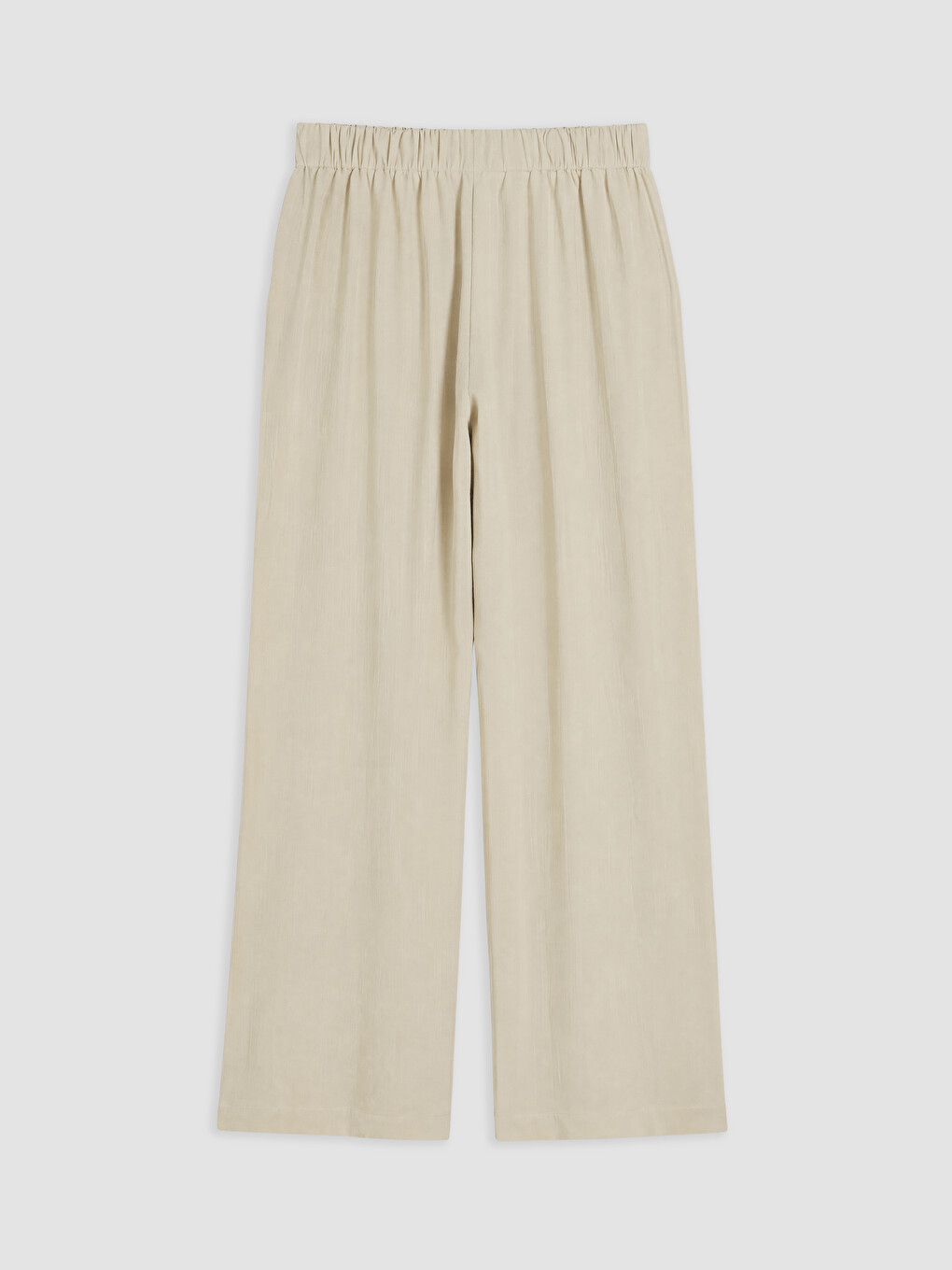 Elastic Waist Linen Blend Women's Trousers-4