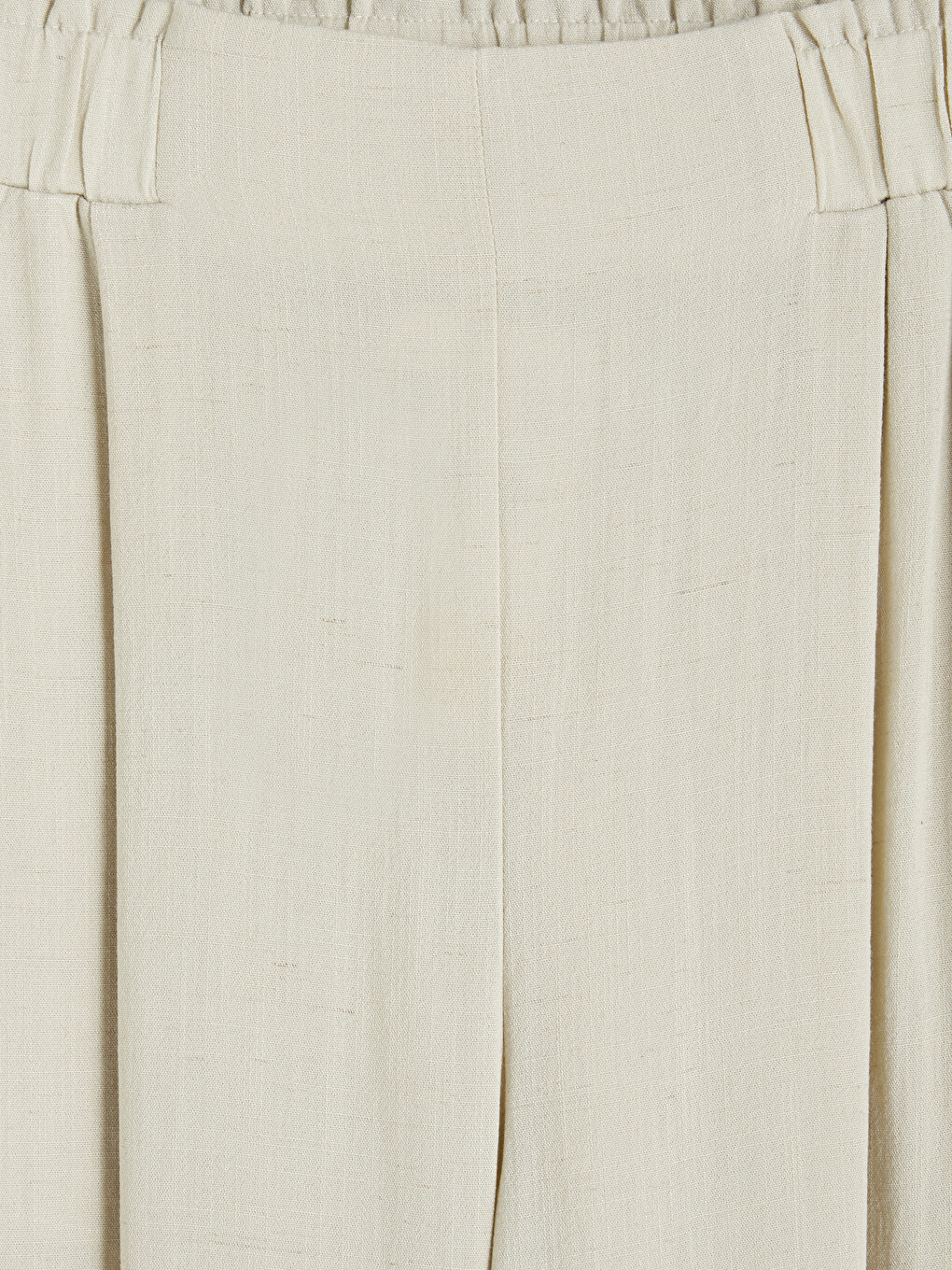 Elastic Waist Linen Blend Women's Trousers-5