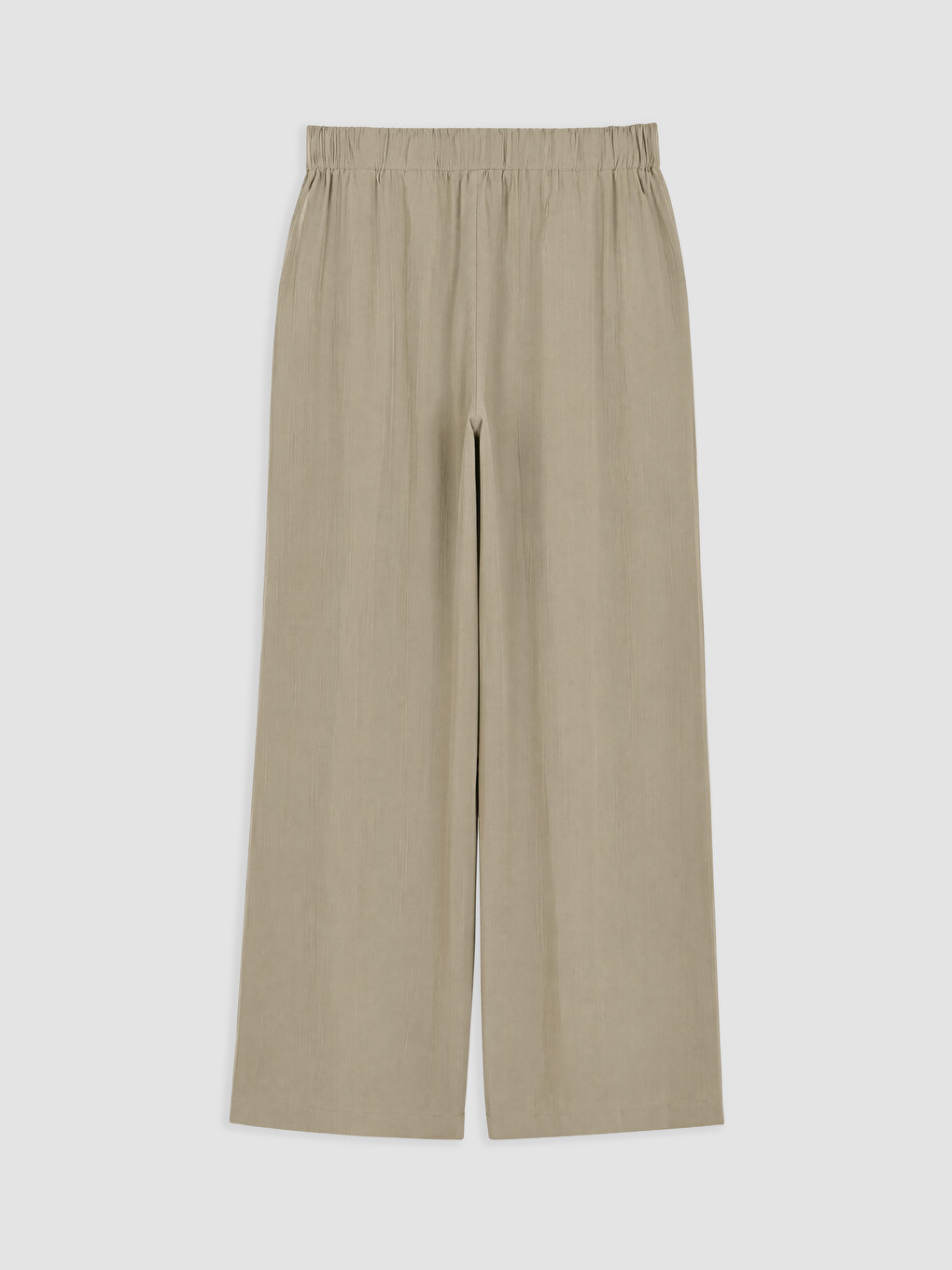 Elastic Waist Linen Blend Women's Trousers-4