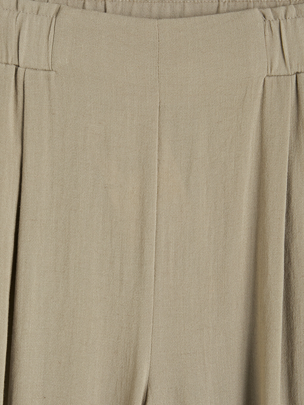 Elastic Waist Linen Blend Women's Trousers-5