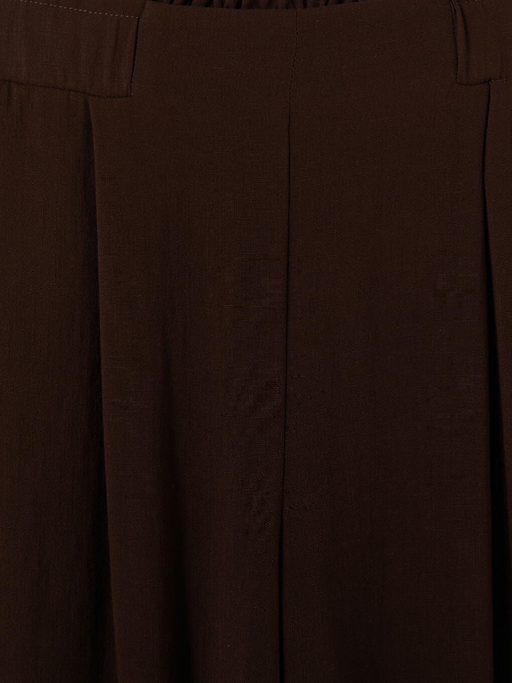 Elastic Waist Linen Blend Women's Trousers-4