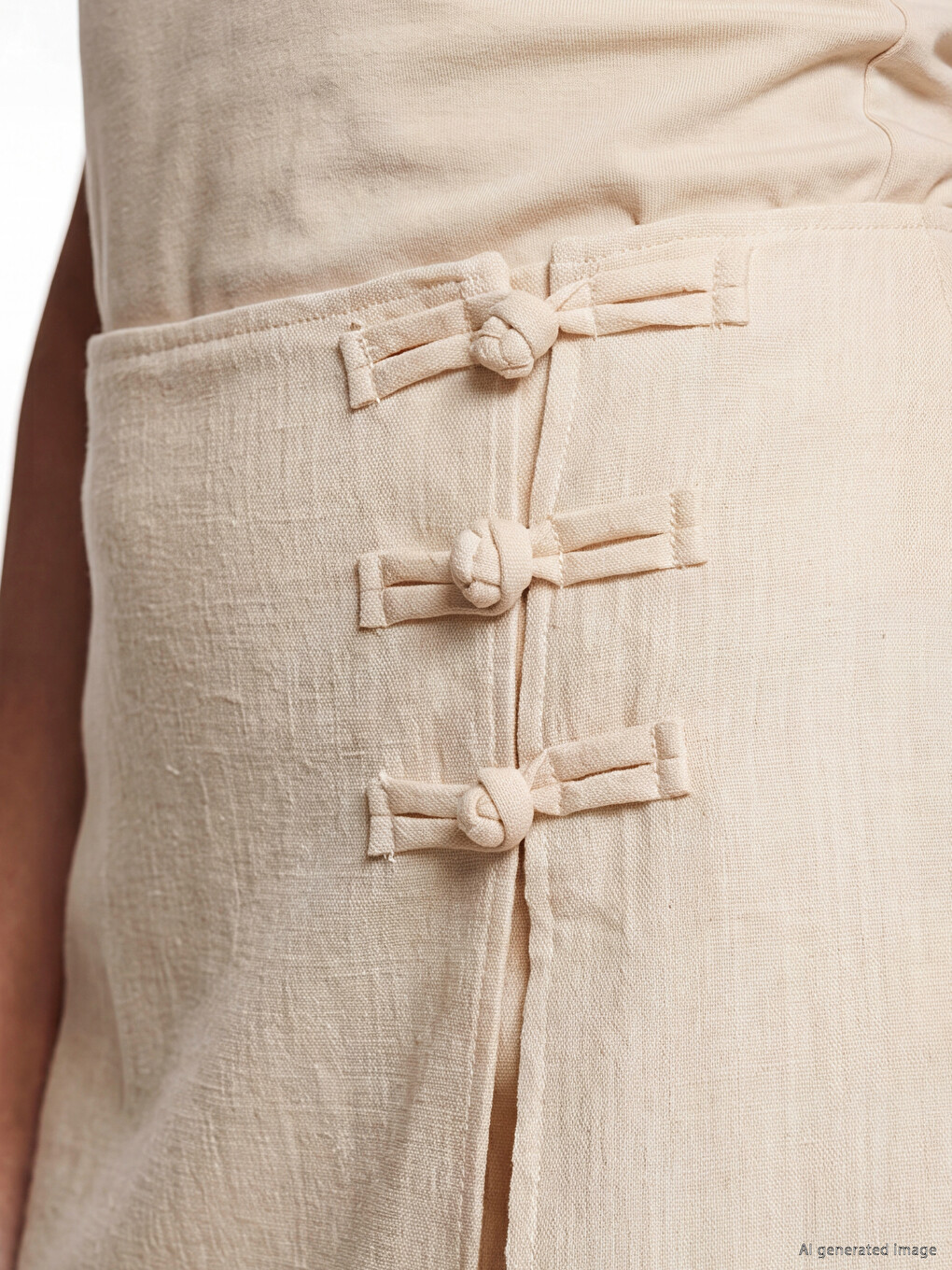 Skort Mini A-line Me Bel Të Lartë Dhe Me Zinxhir-2