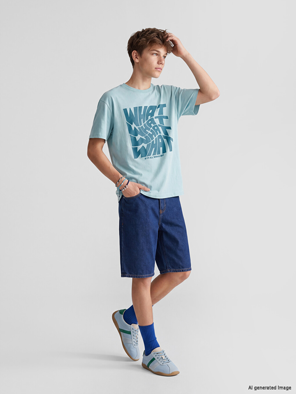 Crew Neck Printed Boys' T-shirt-1