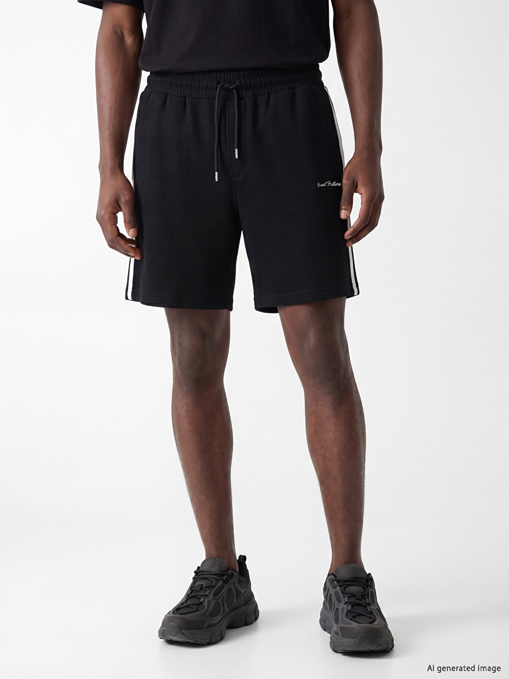 Regular Fit prugasti muški šorts-1