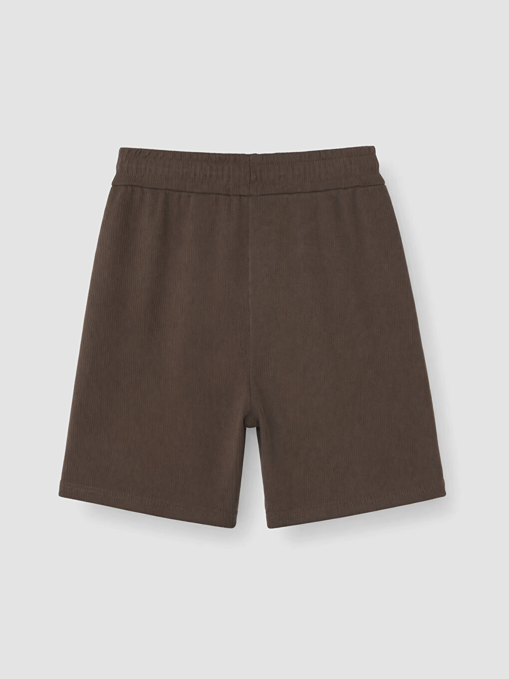 Kahverengi Regular Fit Şeritli Erkek Şort-1
