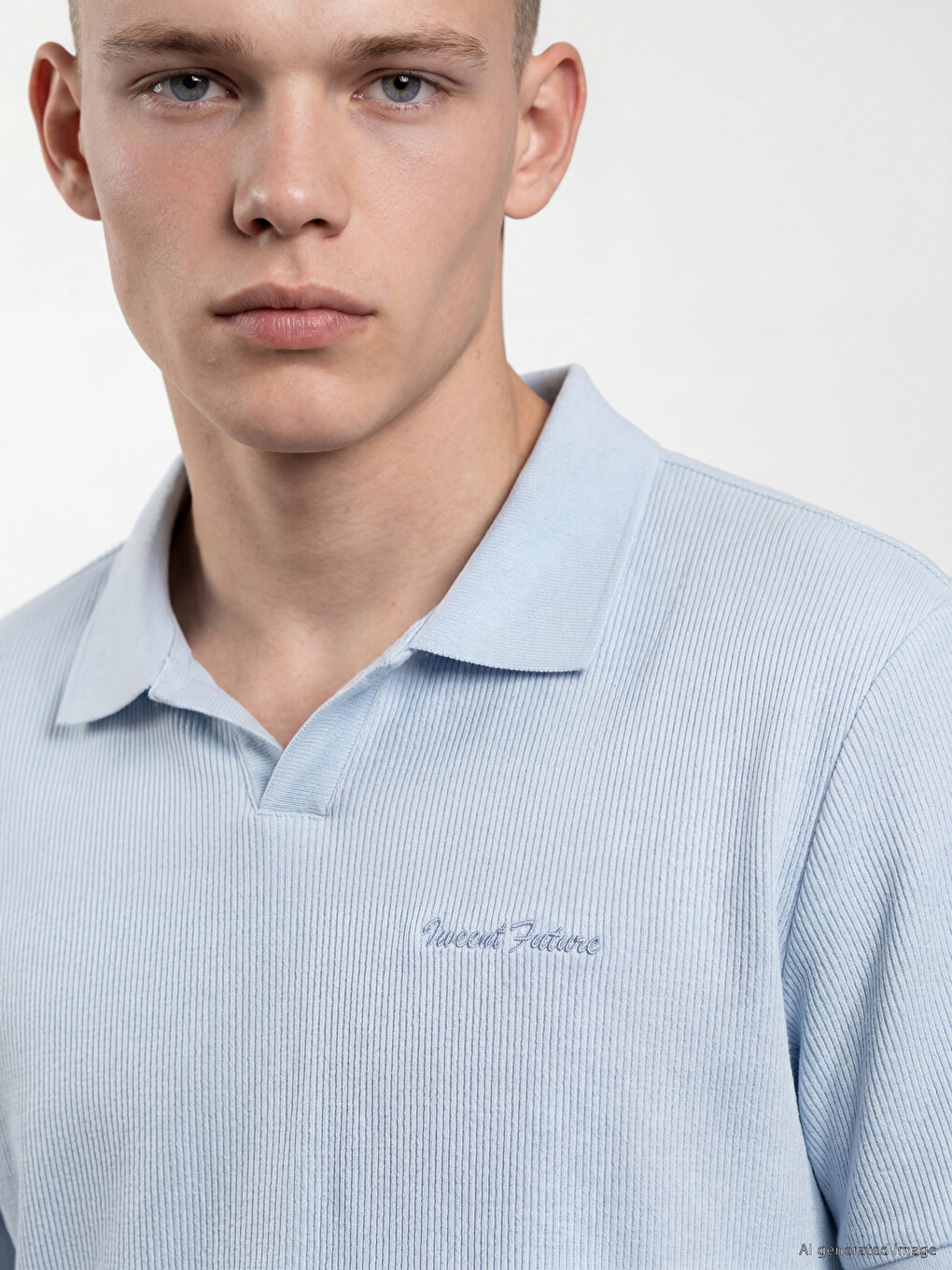 Polo Collar Embroidered Men's T-shirt-2