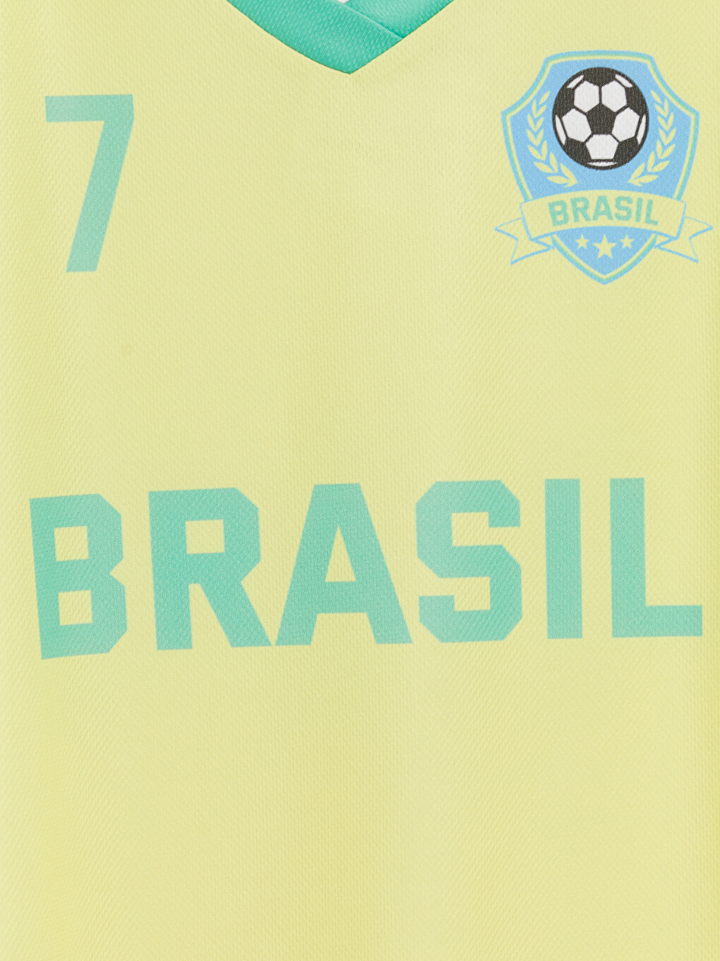Sarı Brasil Baskılı Kız Çocuk Tişört-3
