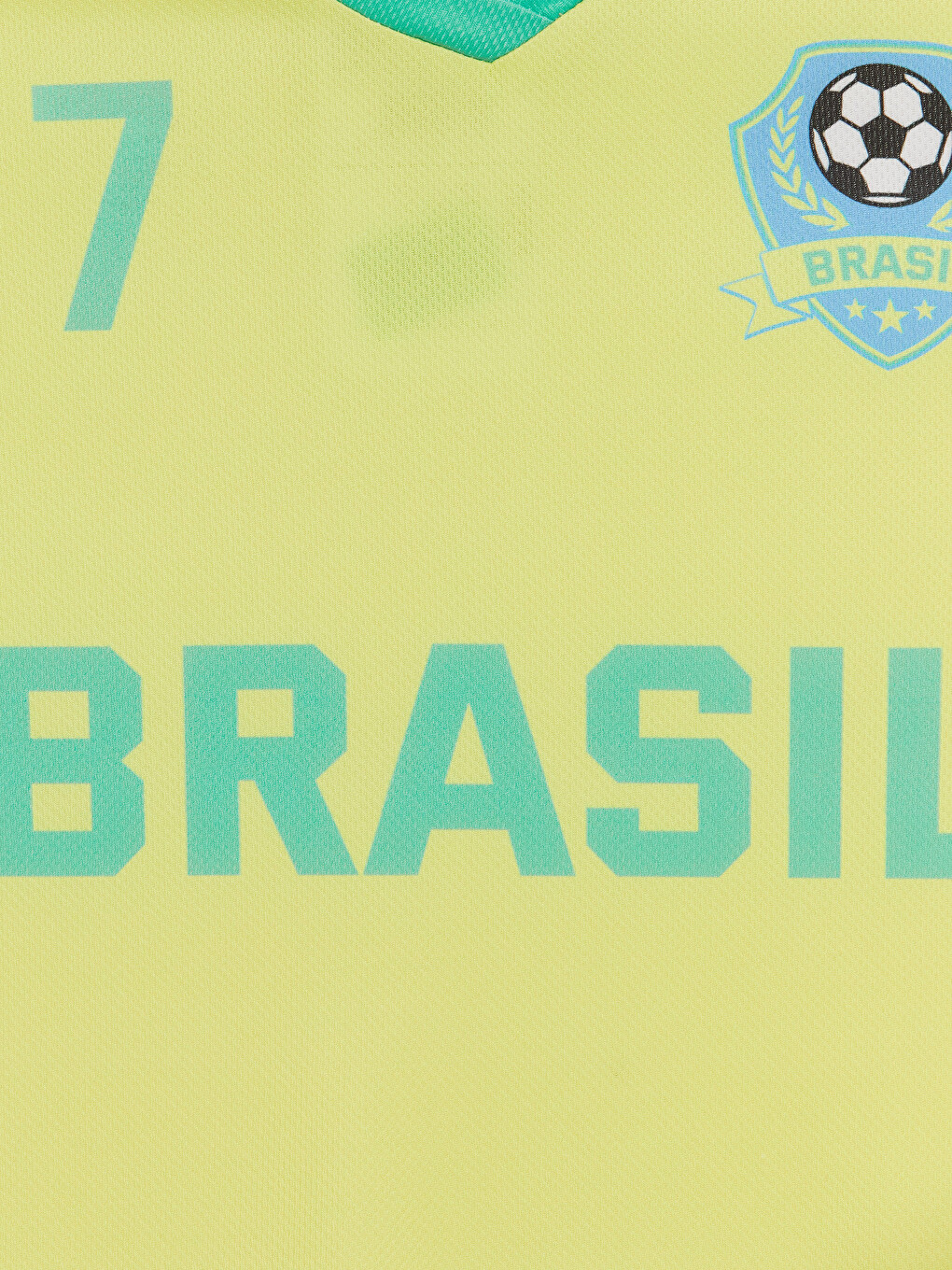 Sarı Brasil Baskılı Kız Çocuk Tişört-2