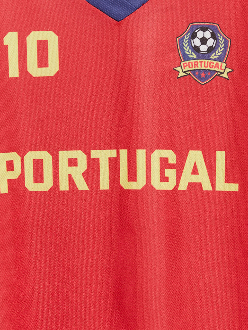 Kırmızı Portugal Baskılı Kız Çocuk Tişört-1
