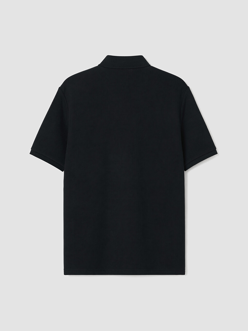 Lacivert Polo Yaka Nakışlı Erkek Tişört-2